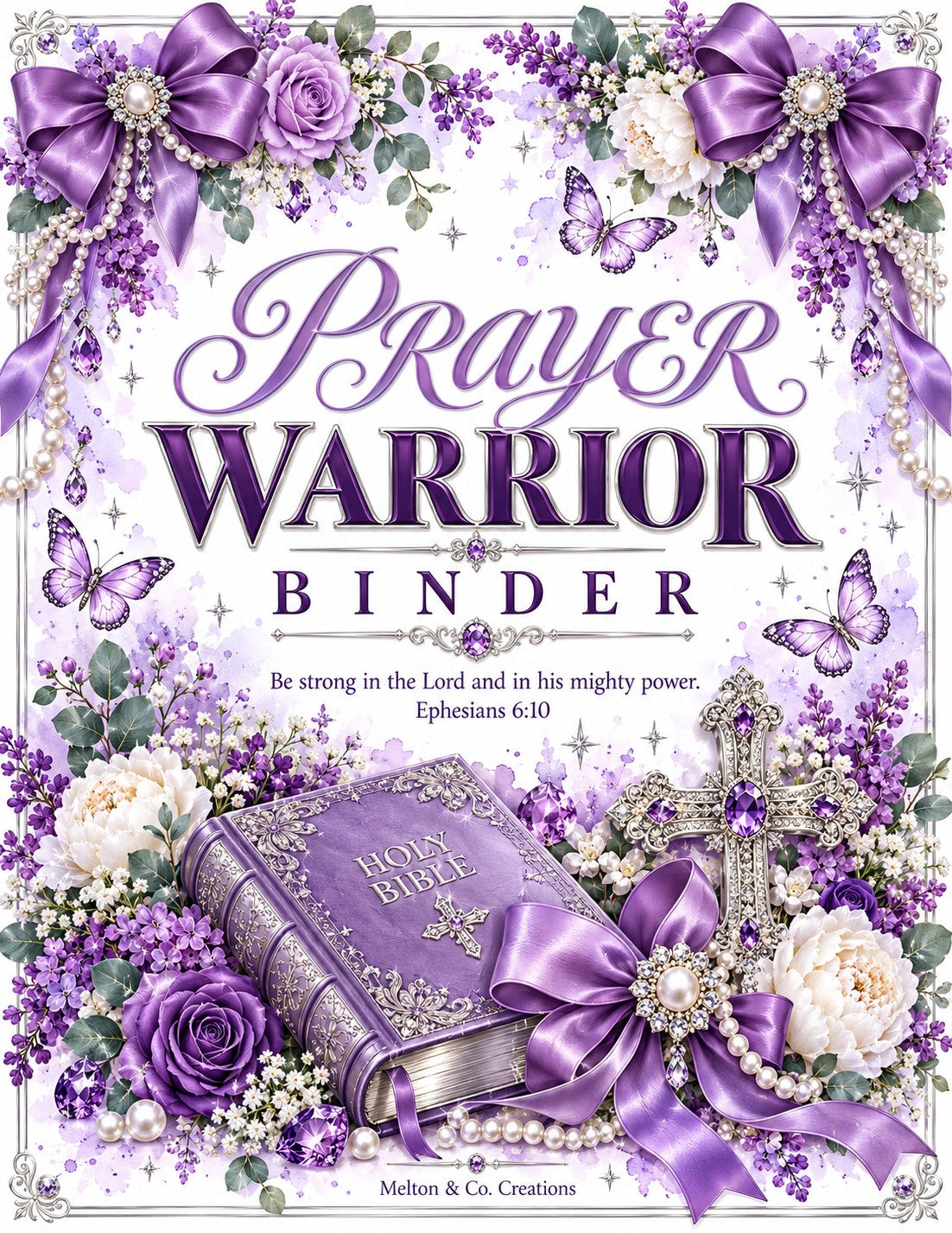 Purple Prayer Warrior Binder Printable PDF | Christian Prayer & Bible Study Binder
