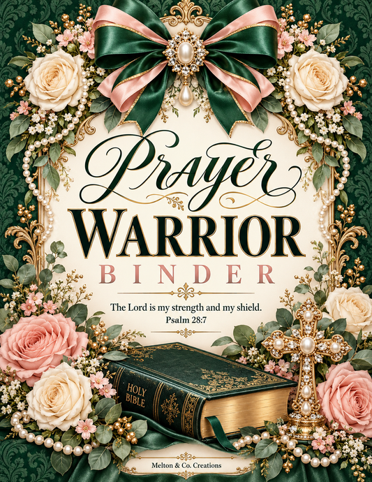 Emerald Garden Prayer Warrior Binder – Printable Digital PDF