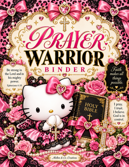 Hello Kitty Prayer Warrior Binder | Digital Download